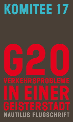 Portada del libro «G20. Verkehrsprobleme in einer Geisterstadt», de Komitee 17
