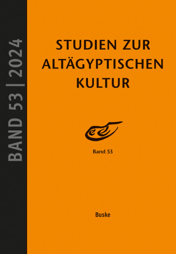 Portada del libro «Studien zur Altägyptischen Kultur Band 53»