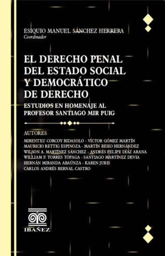 Portada del libro «El derecho penal del estado social y democrático de derecho»
