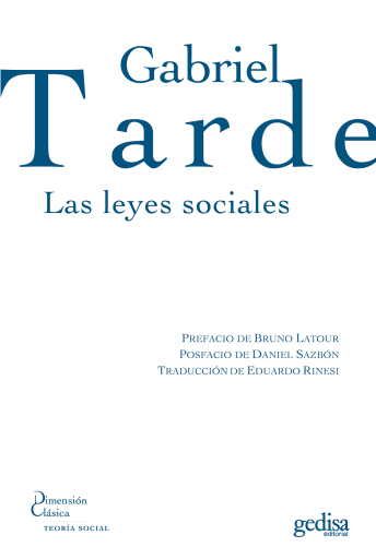 Portada del libro «Las leyes sociales», de Gabriel Tarde