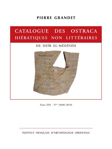 Portada del libro «Catalogue des ostraca hieratiques non litteraires de Deir el-Medineh», de Pierre Grandet