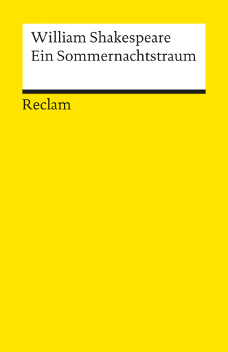 Portada del libro «Ein Sommernachtstraum», de William Shakespeare