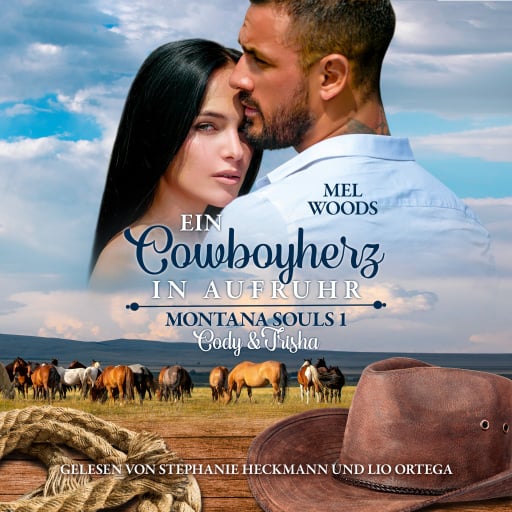 Portada del audiolibro «Ein Cowboyherz in Aufruhr», de Mel Woods