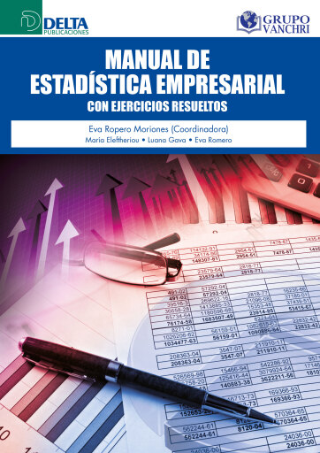 Portada del libro «Manual de estadística empresarial con ejercicios resueltos», de Ropero Moriones Eva