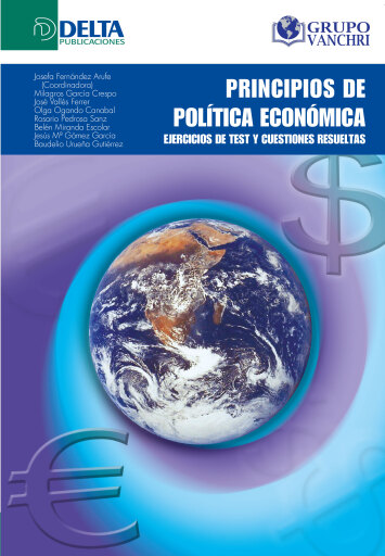 Portada del libro «Principios de política económica: ejercicios de test y cuestiones resueltas», de Eugenia Fernández Arufe Josefa