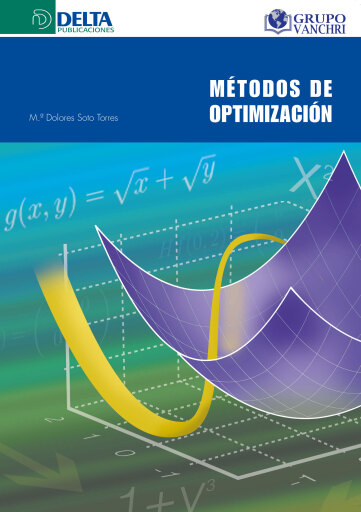 Portada del libro «Métodos de optimización», de Dolores Soto Torres Ma.