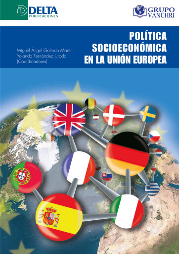 Portada del libro «Política socioeconómica de la unión europea», de Ángel Galindo Marlín Miguel