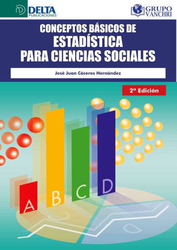 Portada del libro «Conceptos Básicos De Estadística Para Ciencias Sociales», de José Juan Cáceres Hernández