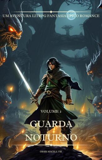 Portada del libro «Guarda Noturno:Um Aventura LitRPG Fantasia Épico Romance (Volume 2)», de Oesis Macile.Tie