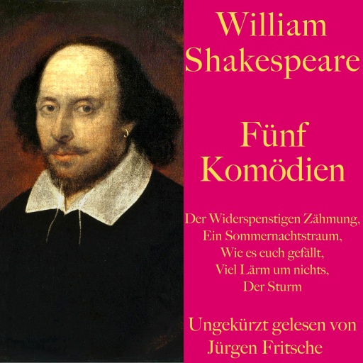 Portada del audiolibro «William Shakespeare: Fünf Komödien», de William Shakespeare