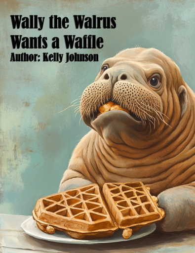 Portada del libro «Wally the Walrus Wants a Waffle», de Kelly Johnson