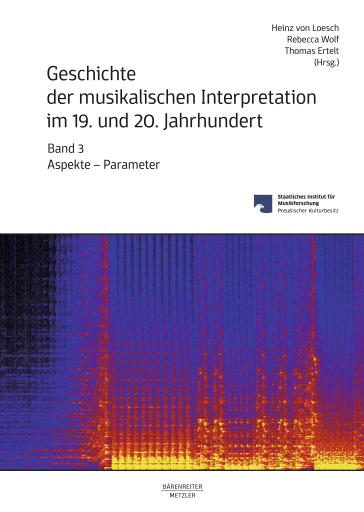Portada del libro «Geschichte der musikalischen Interpretation im 19. und 20. Jahrhundert»
