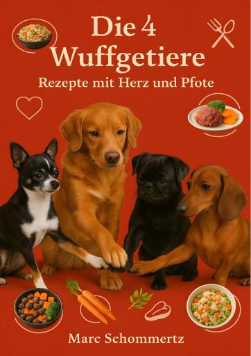 Die 4 Wuffgetiere - Rezepte mit Herz und Pfote