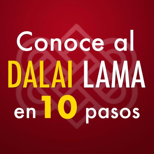 Portada del audiolibro «Conoce al Dalai Lama en 10 pasos», de Editorial Ink