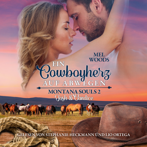 Portada del audiolibro «Ein Cowboyherz auf Abwegen», de Mel Woods
