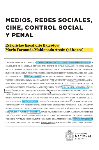 Medios, redes sociales, cine, control social y penal