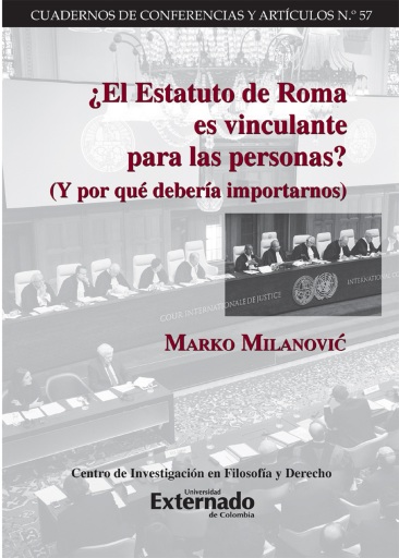 Portada del libro «¿El Estatuto de Roma es vinculante para las personas?», de Marko Milanović