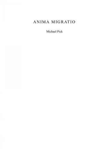 Portada del libro «Anima Migratio», de Michael Pick