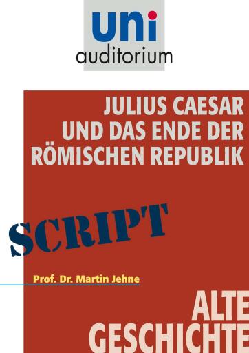Portada del libro «Julius Caesar und das Ende der Römischen Republik», de Martin Jehne