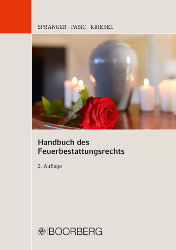 Portada del libro «Handbuch des Feuerbestattungsrechts», de Tade M. Spranger