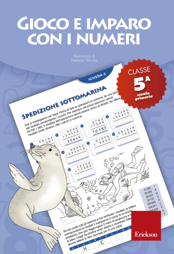 Portada del libro «Gioco e imparo con i numeri - CLASSE QUINTA», de Ricerca e Sviluppo Erickson