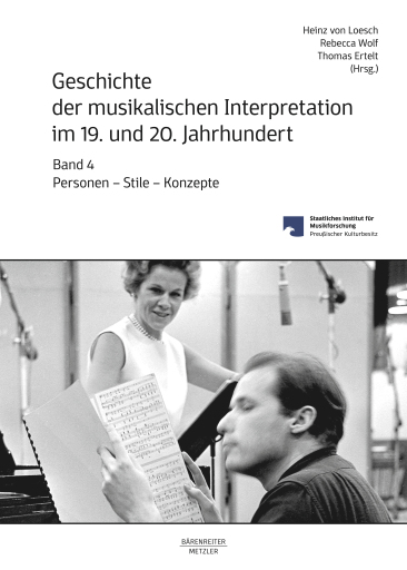 Portada del libro «Geschichte der musikalischen Interpretation im 19. und 20. Jahrhundert»