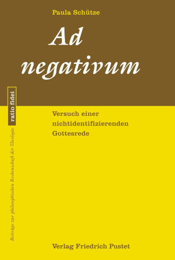 Portada del libro «Ad negativum», de Paula Schütze