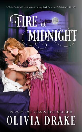 Portada del libro «Fire at Midnight», de Olivia Drake