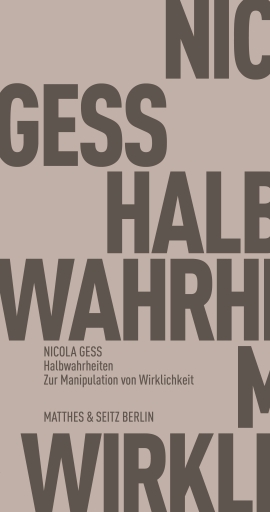 Portada del libro «Halbwahrheiten», de Nicola Gess