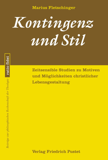 Portada del libro «Kontingenz und Stil», de Marius Fletschinger