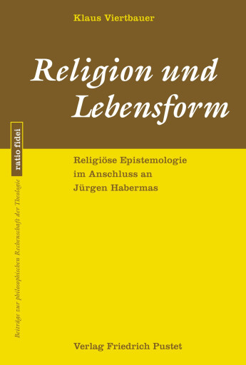 Portada del libro «Religion und Lebensform», de Klaus Viertbauer