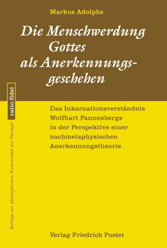 Portada del libro «Die Menschwerdung Gottes als Anerkennungsgeschehen», de Markus Adolphs