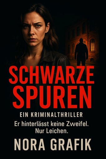 Portada del libro «Schwarze Spuren – Ein Kriminalthriller», de Nora Grafik