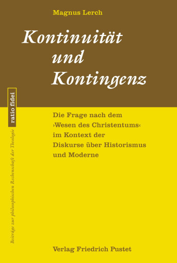 Portada del libro «Kontinuität und Kontingenz», de Magnus Lerch