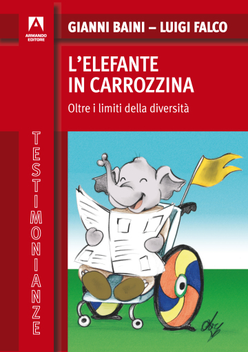 Portada del libro «L'elefante in carrozzina», de Gianni Baini, Luigi Falco