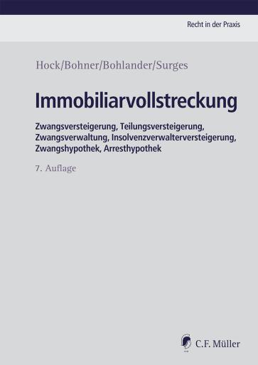 Portada del libro «Immobiliarvollstreckung», de Rainer Hock, Daniela Bohner