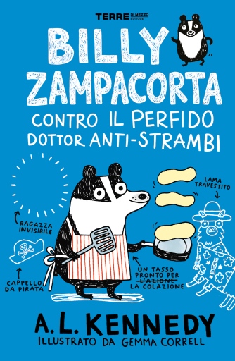 Portada del libro «Billy Zampacorta contro il perfido dottor anti-strambi», de A.L. Kennedy