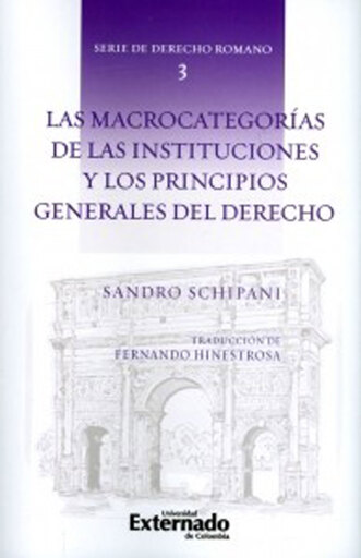 Las macrocategorías de las instituciones y los principios generales del derecho. Serie de derecho romano N°.3