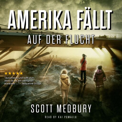 Portada del audiolibro «Auf der Flucht», de Scott Medbury