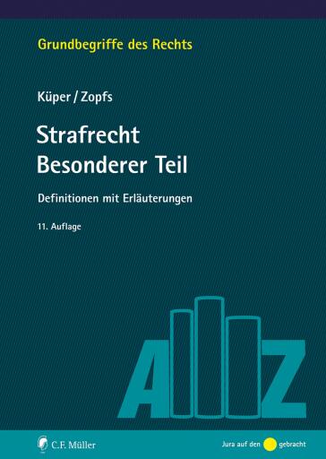 Portada del libro «Strafrecht Besonderer Teil», de Wilfried Küper, Jan Zopfs