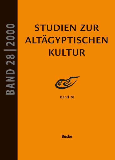 Portada del libro «Studien zur Altägyptischen Kultur Band 28»