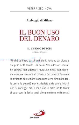 Il buon uso del denaro. Il tesoro di Tobi