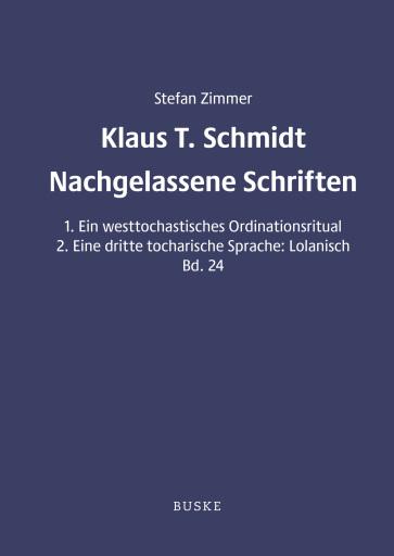 Portada del libro «K. T. Schmidt: Nachgelassene Schriften»