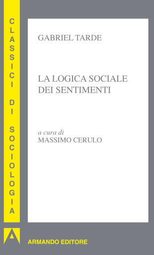 Portada del libro «La logica sociale dei sentimenti», de Gabriel Tarde