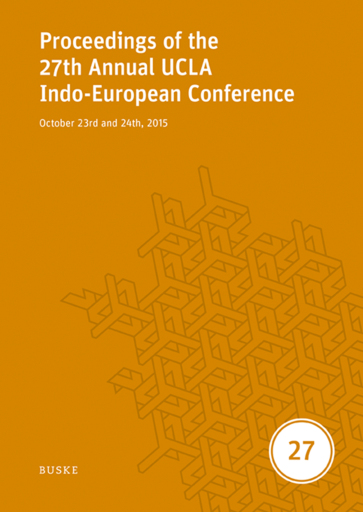 Portada del libro «Proceedings of the 27th Annual UCLA Indo-European Conference»
