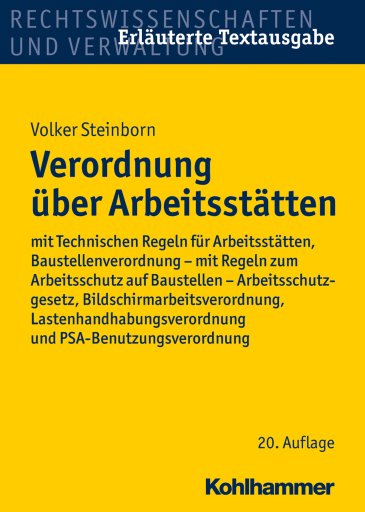 Portada del libro «Verordnung über Arbeitsstätten», de Volker Steinborn
