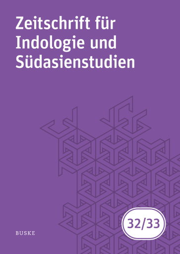 Portada del libro «Zeitschrift für Indologie und Südasienstudien, Band 32 (2015) / 33 (2016)»