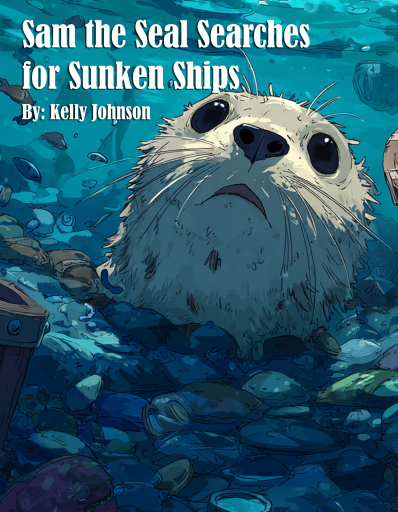 Portada del libro «Sam the Seal Searches for Sunken Ships», de Kelly Johnson