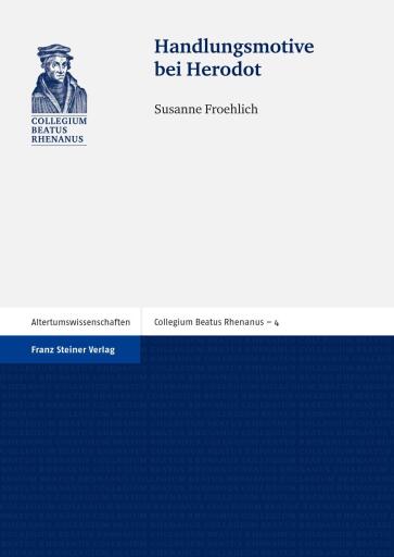Portada del libro «Handlungsmotive bei Herodot», de Susanne Froehlich