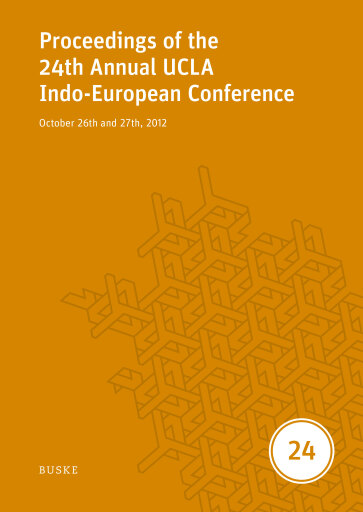 Portada del libro «Proceedings of the 24th Annual UCLA Indo-European Conference»